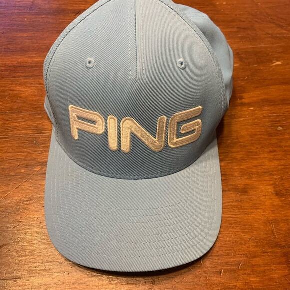 Ping golf hat baby blue fitted hat cap in size small/medium - Picture 4 of 7